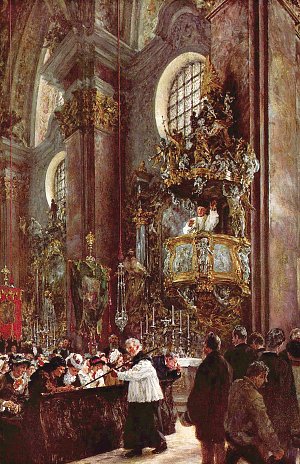 Kanzelpredigt in der Pfarrkirche zu Innsbruck Kunstdruck