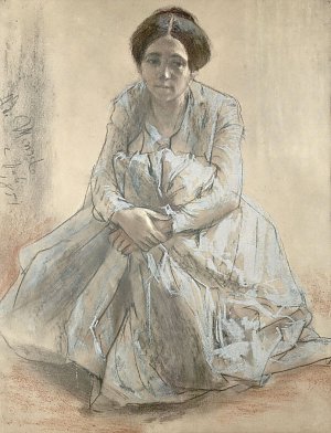 Portraet der Schwester des Kuenstlers Kunstdruck