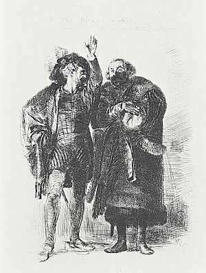 Hamlet und Polonius Kunstdruck
