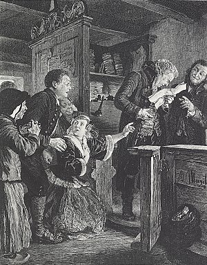 Illustration zu Der zerbrochene Krug 1 Kunstdruck
