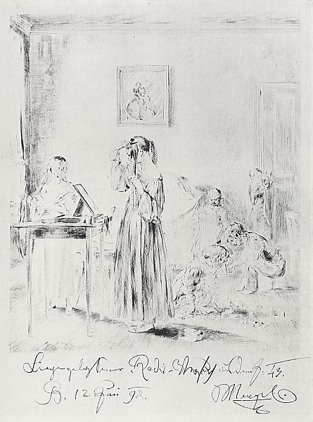 Zwei Maedchen beim Haarkaemmen