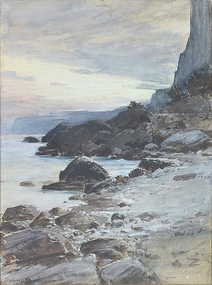 Felsenkueste Kunstdruck