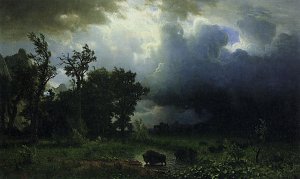 Büffelpfad der bevorstehende Sturm Kunstdruck