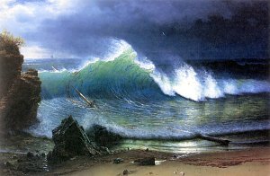 Die Küste der türkisfarbenen See Kunstdruck