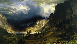 Ein Sturm in den Rocky Mountains, Mt. Rosalie Kunstdruck