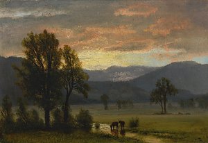 Landschaft mit Vieh Kunstdruck
