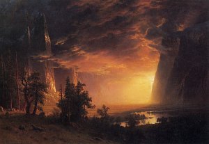 Sonnenuntergang im Yosemite Tal Kunstdruck