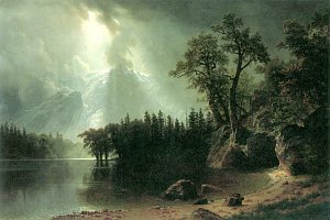 Vorbeiziehender Sturm über der Sierra Nevada Kunstdruck
