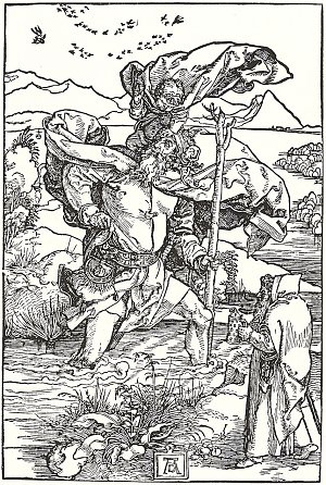 Hl Christophorus 3 Kunstdruck