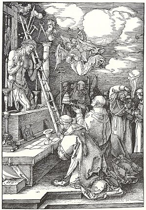 Messe des Hl  Gregor Kunstdruck