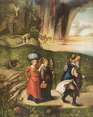 Loths Flucht Kunstdruck