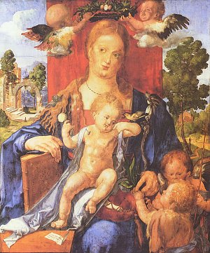 Madonna mti dem Zeisig Kunstdruck