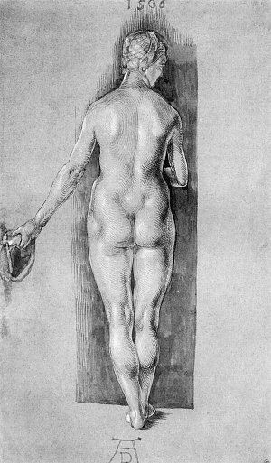 Weiblicher Akt Rueckenfigur Kunstdruck