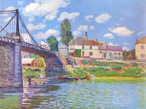 Bruecke von Argenteuil Kunstdruck