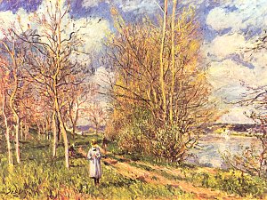 Die kleinen Wiesen im Fruehling Kunstdruck