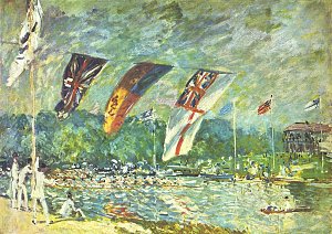 Regatta in Molesey Kunstdruck