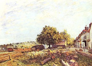 Saint Mammes am Morgen Kunstdruck