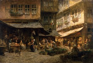 Die Schirn am Alten Markt Kunstdruck