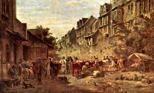Häuserrückseiten der Judengasse Kunstdruck