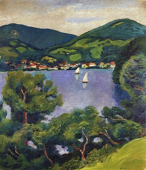 Tegernsee Landschaft Kunstdruck