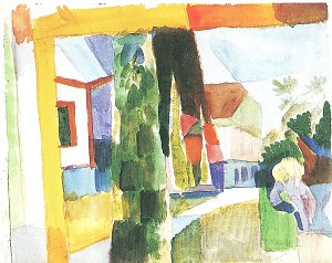 Unser Garten am See 4 Kunstdruck