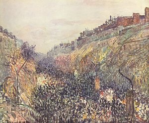 Faschingsdienstag auf dem Boulevard Montmartre Kunstdruck