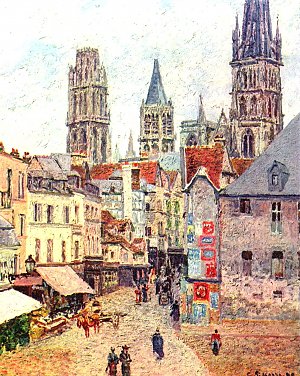 Rouen Rue de l Epicerie Kunstdruck