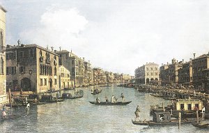 Der Canal Grande mit Blick in suedoestlicher Richtung auf die Rialtobruecke Kunstdruck