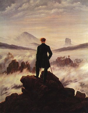 Der Wanderer ueber dem Nebelmeer Kunstdruck