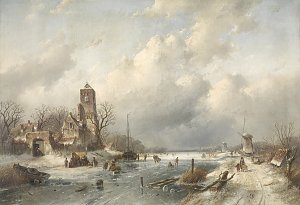 Wintergezicht Kunstdruck