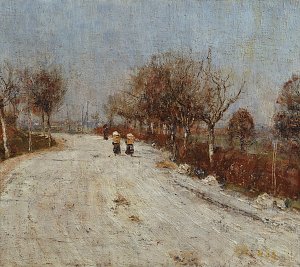 Straße nach Gelmeroda Kunstdruck
