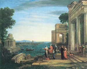 Aeneas und Dido im Kathargo Kunstdruck
