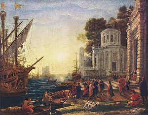 Landung der Kleopatra in Tarsos Kunstdruck