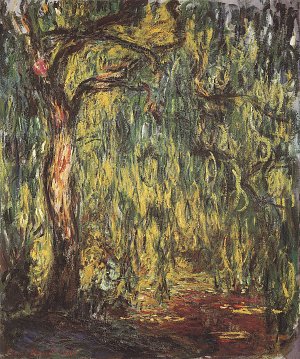 Landschaft Trauerweide Kunstdruck