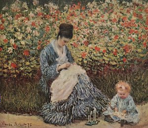 Madame Monet und Kind Kunstdruck