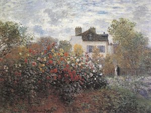 Monets Garten in Argenteuil Kunstdruck