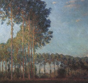 Pappeln an der Epte Blick vom Sumpf Kunstdruck