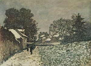 Schnee in Argenteuil Kunstdruck