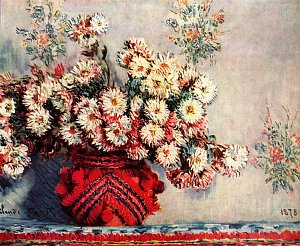 Stillleben mit Chrysanthemen Kunstdruck