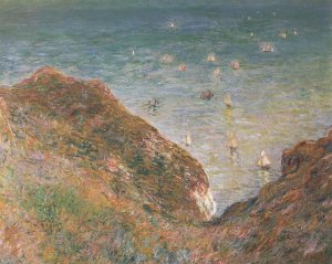 auf den Klippen von Pourville schoenes Wetter Kunstdruck