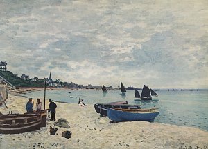 der Strand bei Sainte Adresse Kunstdruck