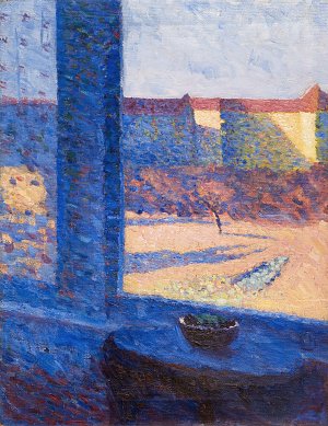 Fensterblick Kunstdruck