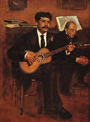 Der Gitarrist Pagans und Monsieur Degas Kunstdruck