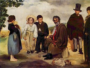Der alte Musiker Kunstdruck