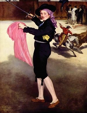 Portraet der Mlle Victorine im Kostuem eines Stierkaempfers Kunstdruck