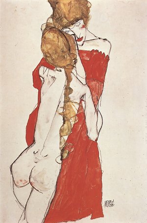 Mutter und Tochter Kunstdruck