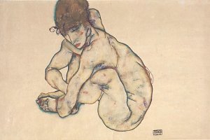 Sitzender weiblicher Akt 1 Kunstdruck