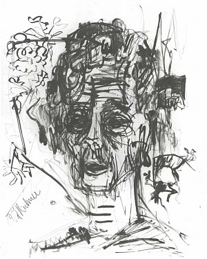 Selbstbildnis unter Morphium Kunstdruck