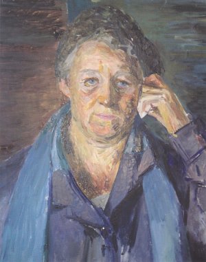 Porträt einer alten Dame Kunstdruck