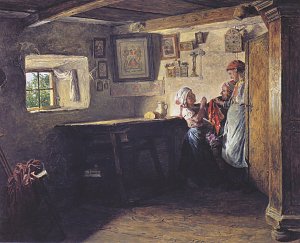 Die Bitte des Kindes (Der alte Kasten) Kunstdruck